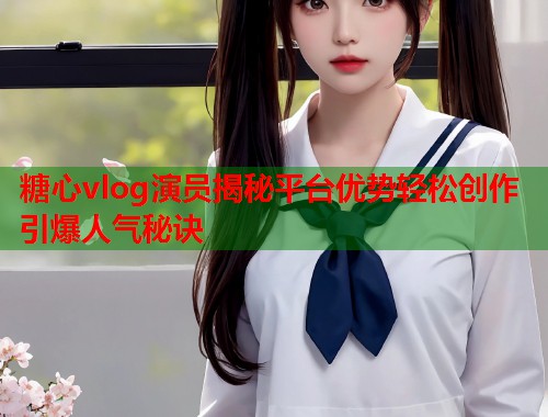 糖心vlog演员揭秘平台优势轻松创作引爆人气秘诀  第2张