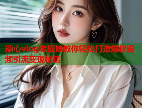 糖心vlog老板娘教你轻松打造爆款视频引流变现秘籍